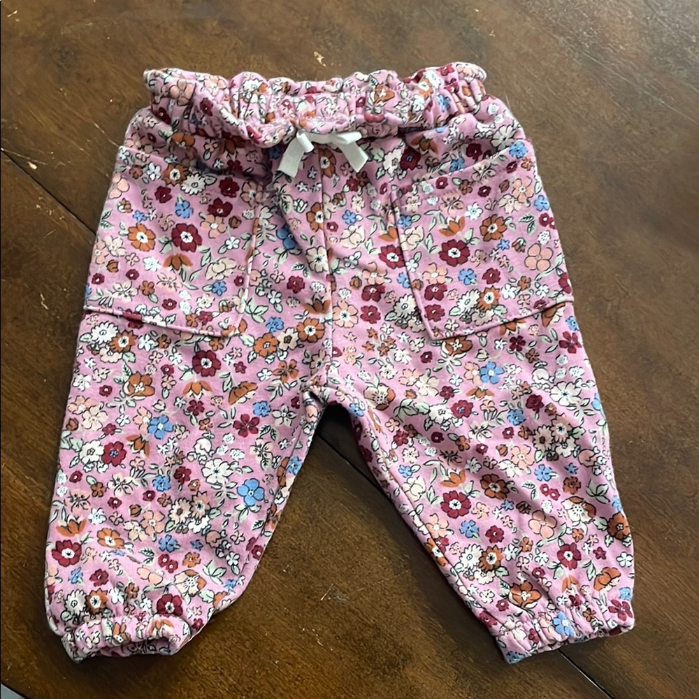 Floral Pink Baby Pants